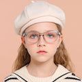 FANNYGO 3 Pack Kid Blue Light Glasses For Kids Girls Boys Computer Blue Light Kids Glasses Clear Glasses Age 3-9 (Black + Dark blue + Light blue)