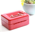 Small Cash Box with Lock and Slot - Jssmst Metal Coin Bank Piggy Bank for Adults and Kids, Red(SMCB0303N) Red XS(4.92")-slot