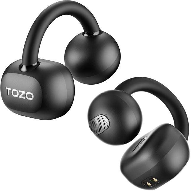 TOZO Openearring True Open Ear Headphones, Lightweight Comfort Open Ear Clip Wireless Earbuds, 40H Play Bluetooth 5.4 He