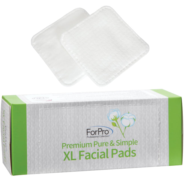 Forpro Premium Pure & Simple XL Facial Pads, Triple Layered Ultra Soft Disposabl
