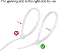 3/4" Strong Back-Glue Self Adhesive White Cable Zip Tie Mounts 100pcs with 8" Ties, Screws, Outdoor Sticky Wire Fasteners Cable Clips Management