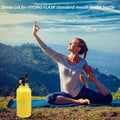 Replacement Straw Lid for Hydro Flask Standard Mouth 18-24 oz, BPA-Free Sport Cap with Soft Straw One-Hand Flip-Top for Sports/Hiking, Compatible