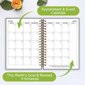 7" x 10" Undated Hourly Planner journal, Daily Planner, Notebook With Hourly Schedule, Weekly and Monthly Planner Spiral Bound,Weekly To Do List