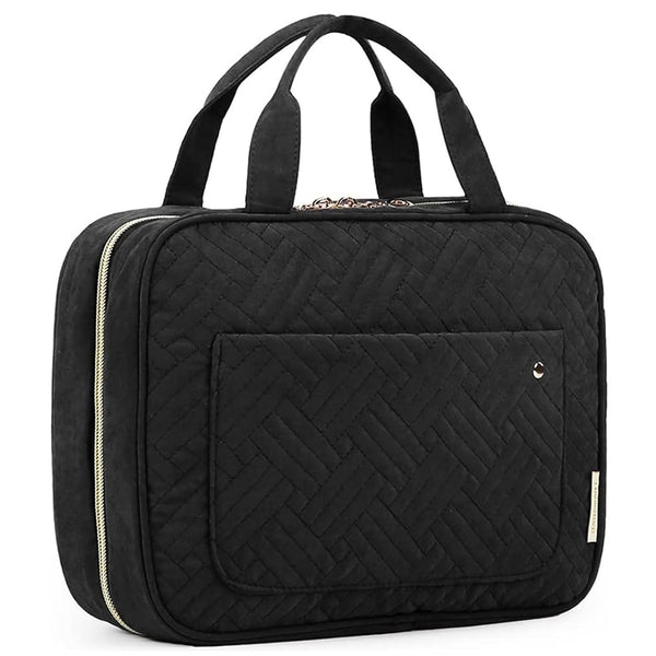 BAGSMART Large Toiletry Bag Travel Bag with Hanging Hook, Water-resistant Makeup Cosmetic Bag Travel Organizer for Accessories, Shampoo, Full