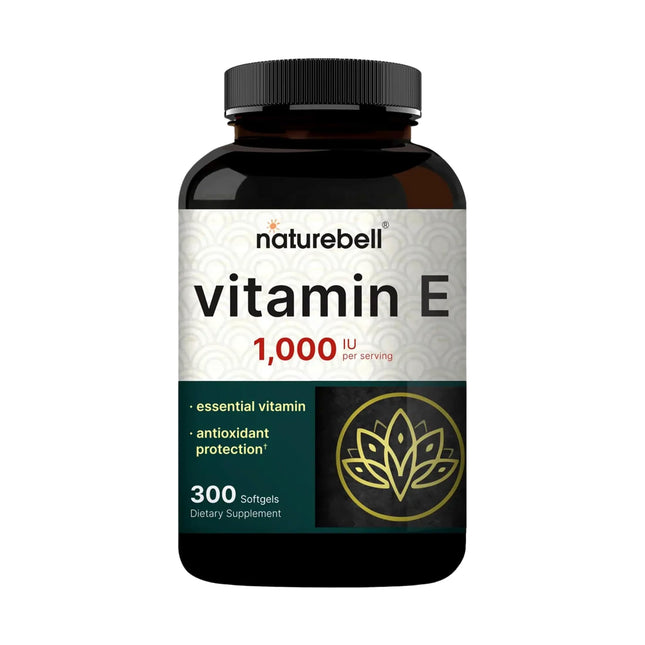 Naturebell Vitamin E Oil Softgels, 1,000 IU per Serving, 300 Pills | Essential A