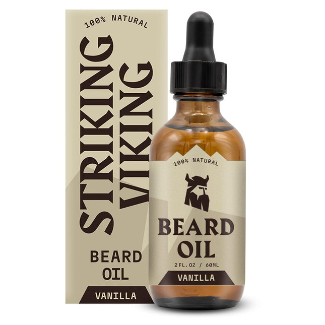 Striking Viking Vanilla Beard Oil for Men - Naturally Derived Conditioner with A