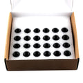 24pc Black M14x1.5 Wheel Lug Nuts, 1.8" Tall, Cone Seat, 19mm Hex | 14x1.5 Extended Lugnuts, Compatible with Chevy-GMC 6 Lug Aftermarket Wheels