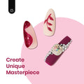 beetles Burgundy Gel Polish Set - Berry Merlot 6 Colors Plum Gel Polish, Cherry Mocha Red Glitter Dark Purple Wine Nails Color, U V LED Soak Off