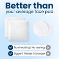 Clean Skin Club Clean² Pads 2.0 [NEW & Improved Edges] Guaranteed Not to Shed & Tear Face Pads, Unique Triple Layers, Textured & Ultra Soft Side,