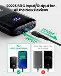 INIU Portable Charger, Smallest 22.5W 10000mAh Power Bank, USB C in/Output Fast Charging 3-Output Mini Battery Pack Charger with Phone Holder for