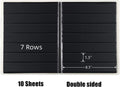 MUDOR Stamp Collecting Album, 7 Rows Pockets Stamp Book for Collectors, 10 Sheets Stamp Stockbook