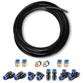 Pneumatic Tubing Black PU Air hose Pipe Tube Kit 5/32 inch or 4mm OD 2.5mm ID 39.4ft/12 Meter for Air Line or Fluid Transfer 4mm OD / 2.5mm ID ×