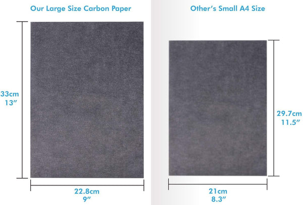Selizo 100 Sheets Black Carbon Transfer Tracing Paper for Wood, Paper, Canvas and Other Art Surfaces (9 x 13 Inches) 9x13in