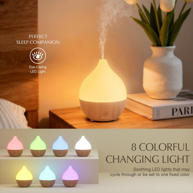 SALKING Essential Oil Diffuser, 100Ml Small Aromatherapy Diffuser with Auto Shut