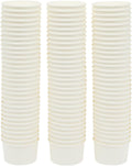 Juvale Ice Cream Cups - 8 oz, White, 100 Count - Disposable Paper Dessert & Sundae Cups & Ice Cream Bowls for Sundae Bar 100 Count (Pack of 1)