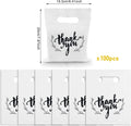 KEEPARTY 100 PCS Small Thank You Merchandise Bags Plastic Goodie Bags Party Favor Bags for Birthday Party Baby Shower Wedding Merchandise Gifts
