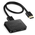 avedio links HDMI Splitter 1 in 2 Out [w/ 4 Ft Hdmi Cable]Not for Extended Display-Mirror Same Screen Only, 4K 1x2 HDMI Splitter 1 to 2 for 3D