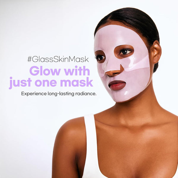 Cell Fusion C Glass Skin Collagen Mask, 1.23 oz. x 5 Sheets, Overnight Hydrogel Mask with Triple Collagen, Hydrating and Plumping, Korean Skincare