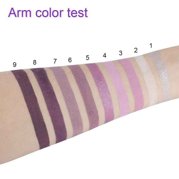 SUAKE Purple Eyeshadow Palette for Eye Makeup,High Pigmented Silver White Tan Grape Brown Color Light Violet Eye Shadow Primers, Matte Shimmer