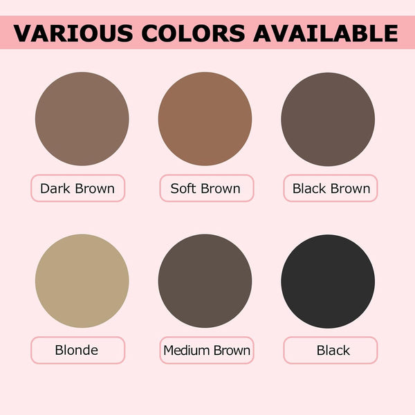 Eyebrow Color Kit with Brow Color & Eyebrow Pencil, 2-in-1 Natural Effects Eyebrow Makeup Set, Easy & Safe to Use 10ml - #01ZM Black Brown