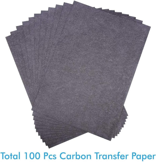 Selizo 100 Sheets Black Carbon Transfer Tracing Paper for Wood, Paper, Canvas and Other Art Surfaces (9 x 13 Inches) 9x13in