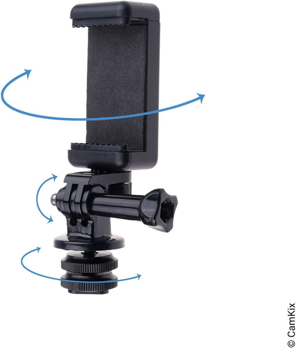 Camkix Hot Shoe Mount Adapter Kit Compatible with Phone, Action Cam to the Flash Mount of Your DSLR Camera - Record Your Photo Shoot or Use Phone