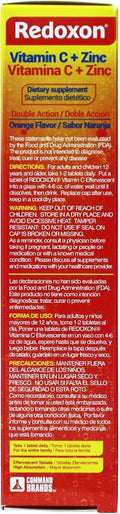 Redoxon Vitamin C + Zinc, Effervescent Tablets of Vitamin C and Zinc, Helps Support Your Immune System, Orange Flavor, 20 Effervescent Tablets,