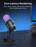 Gaming Microphone, USB Computer Microphone for PC, Mac, PS4/5, Condenser Podcast Mic for Studio Recording, Youtube, Streaming, with Headphone