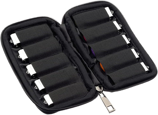 JBOS 10 Slots Neoprene USB Flash Drive Case with 20 Identification Labels,Anti-Static Thumb Drive Organizer Bag, Slim Portable Memory Stick