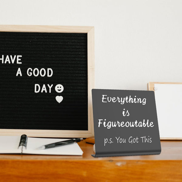 Home Office Desk Decor P.S. You Got This Everything is Figureoutable Gifts For Women Best Friend Encouragement Cheer Up Gifts Inspiration Positive