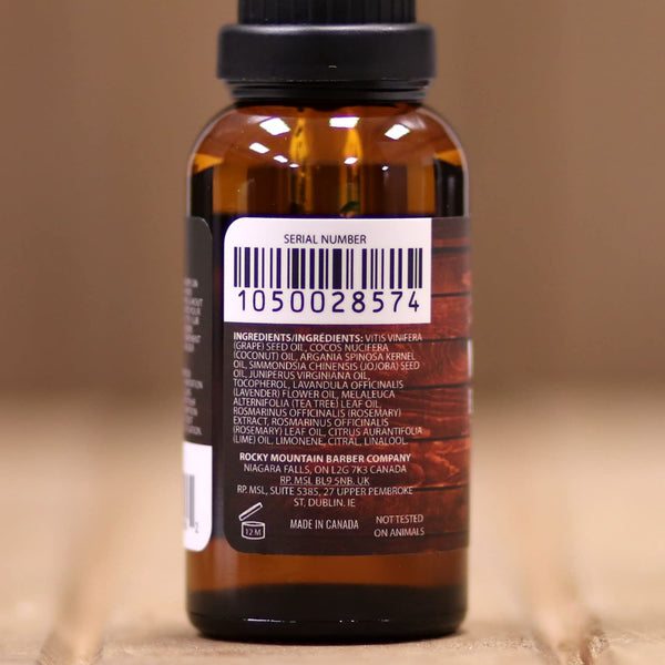 Rocky Mountain Barber Company MenÃ¢ÂÂS Cedarwood Beard Oil - Featuring Grapeseed Oil, Coconut Oil, Argan Oil and Real Cedarwood Essential Oil