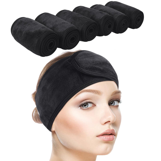 SINLAND Spa Headband for Women Ultra Soft Adjustable Makeup Hair Band with Magic