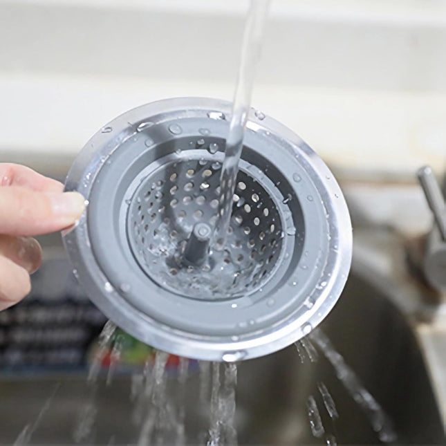 2 Pack Kitchen Sink Drain Strainer Silicone Stainless, Drain Protector,Prevent Clogging, Large Wide Rim 4.5 inch Diamete
