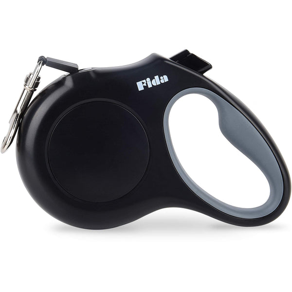 Fida Retractable Dog Leash, 16 ft Dog Walking Leash for Small Dogs up to 26 lbs, 360° Tangle Free, Black Small Black