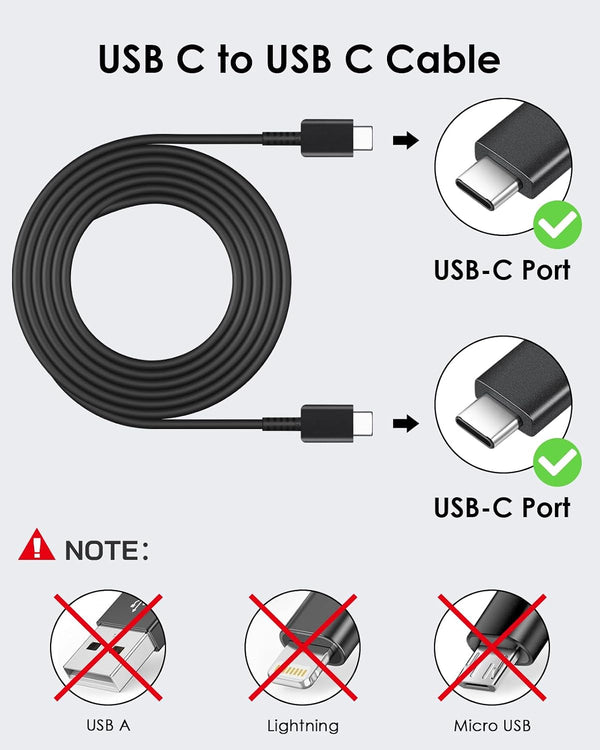 AISNI USB C Charger, 2 Pack 25W Type C Charger Fast Charging with USBC Chargers Cable 6 FT Android Phone Charge for Galaxy S25/