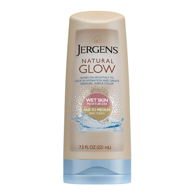 Jergens Natural Glow in Shower Lotion, Self Tanner for Fair to Medium Skin Tone,