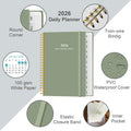 2025-2026 Daily & Monthly Planner - One Page per Day, Daily Planner 2025-2026 from Jul 2025 to Jun 2026, Planner 25-26 with 12 Monthly Tabs, 6.4