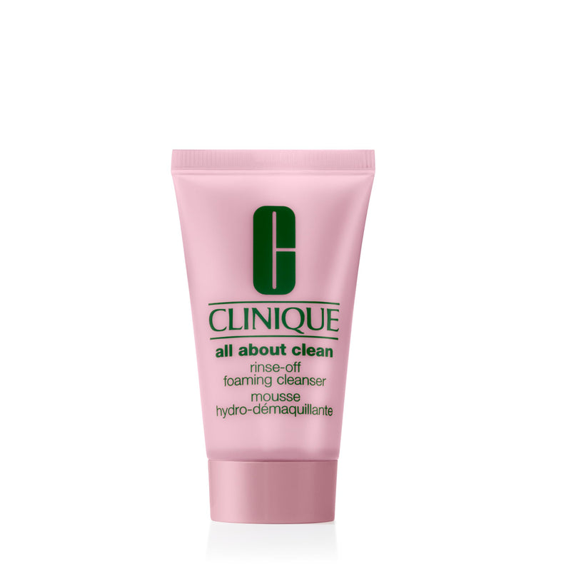 Clinique All About Clean Rinse-Off Foaming Face Wash | Face Cleanser With Hyaluronic Acid + Glycerin For Oily Skin Types | Dissolves Makeup +