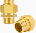 CSST Male NPT Fitting Kit Brass Natural Gas Quick Connect Adapter 3/4'' Grill Propane Conversion Connector 2 Pack