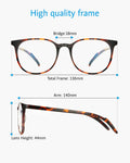 ANRRI Blue Light Blocking Glasses Anti Eye Strain Computer Glasses Filter UV400 Lightweight Frame Eyeglasses for Women Men A1 Tortoise Clear