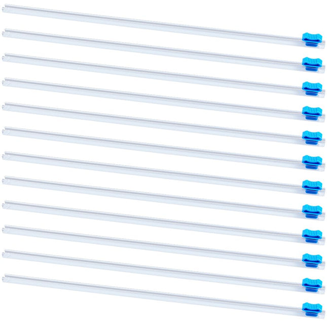 CRASPIRE 12Pcs Plastic Wrap Slide Cutter 12" Self Adhesive Two Way Cling Film Wr