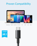 Anker USB A to USB C Cable, USB to USB C Cable (5-Pack, 6 ft, Black) | For iPhone 17 Series, Samsung Galaxy S10 / S10+, LG V30, Beats Fit Pro, and