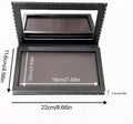 Double Layer Book Shape Empty Magnetic Eyeshadow Makeup Palette with Mirror and 20Pcs Adhesive Stickers, Sliver Stars Cover, Fits Standard and