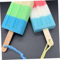 3pcs Bath Flower for Infants Elastic Hair Ties Bathing Accessories Body Shower Sponge Shower Sponge for Body Loofah Popsicle Ice Cream Wooden
