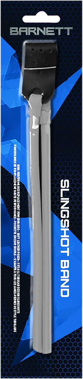 Barnett Power Band, Standard Rubber Elastic Slingshot Replacement Band with Pouc