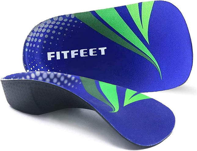 Rooruns Fitfeet Orthotic Inserts 3/4 Length, High Arch Support Foot Insoles for 