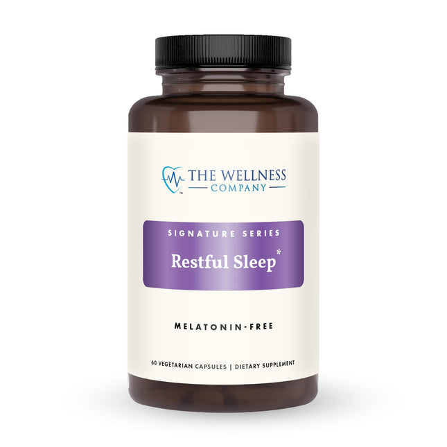 The Wellness Company Restful Sleep | 60 Capsules (1 Month Supply) | Natural Mela
