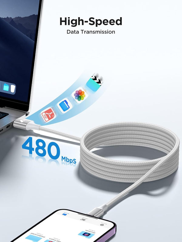 iPhone Charger [Apple MFi Certified] 6FT iPhone Charger Cord Fast Charging USB to Lightning Cable Braided USB Phone Cable Cord Compatible with