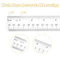 Plastic Ruler, 12 Inch Clear Plastic Ruler, Centimeter, Millimeter and Inches, Pack of 2 | Clear Plastic Ruler 12 Inch, Rulers with metric and