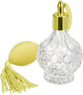 BOGZON 80ml Clear Crystal Vintage Style Perfume Bottle Gold Long Spray Tassels Atomizer Pump Refillable Glass Bottles Makeup Tool